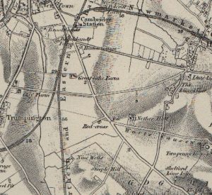 1836 map of Queen Edith's Area